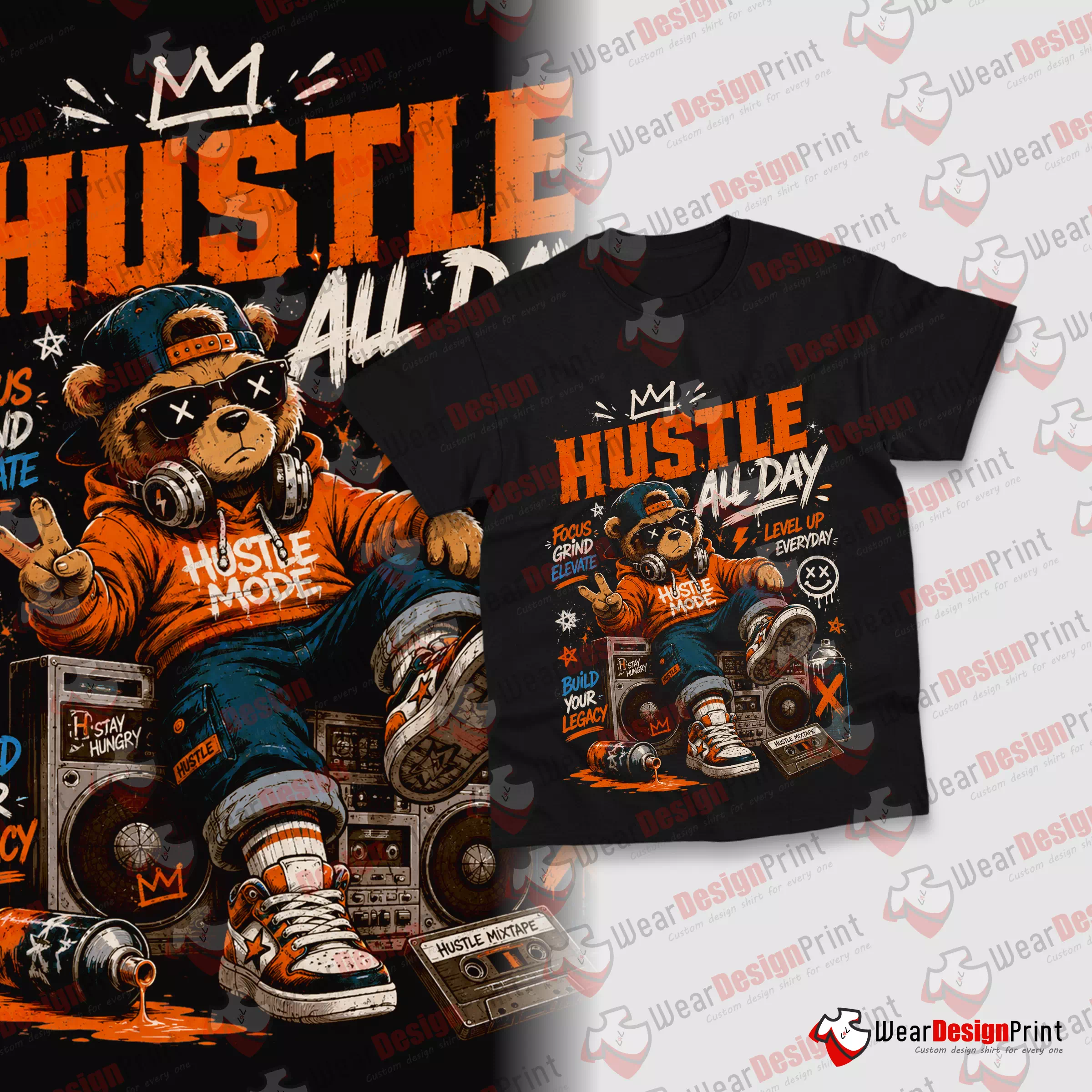 Hustle 9 Design PNG Ready — view 9