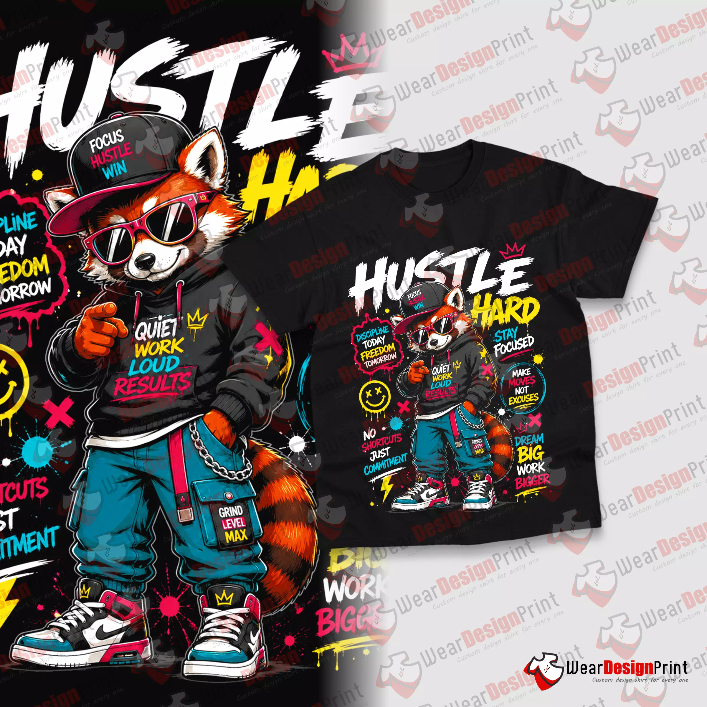 Hustle 9 Design PNG Ready — view 2