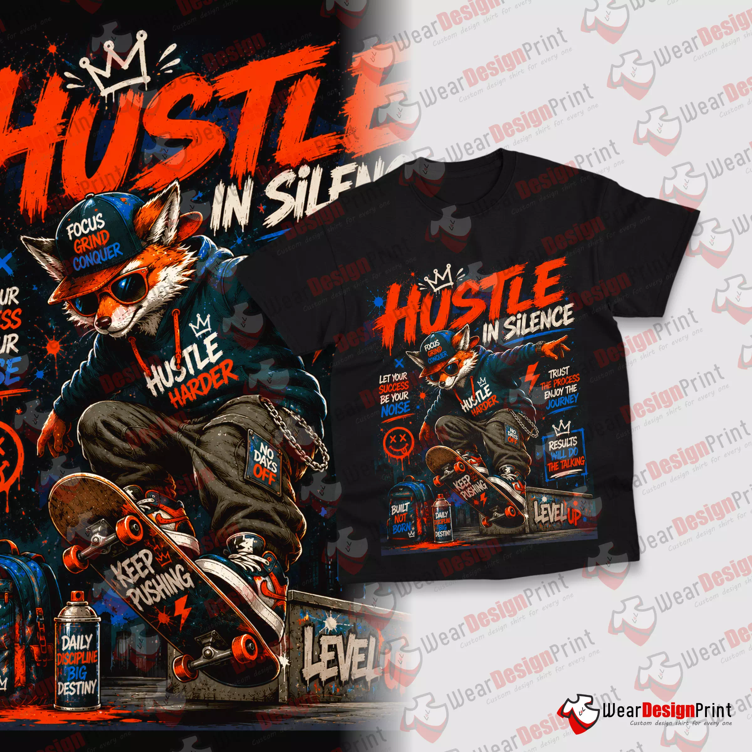 Hustle 9 Design PNG Ready — view 1