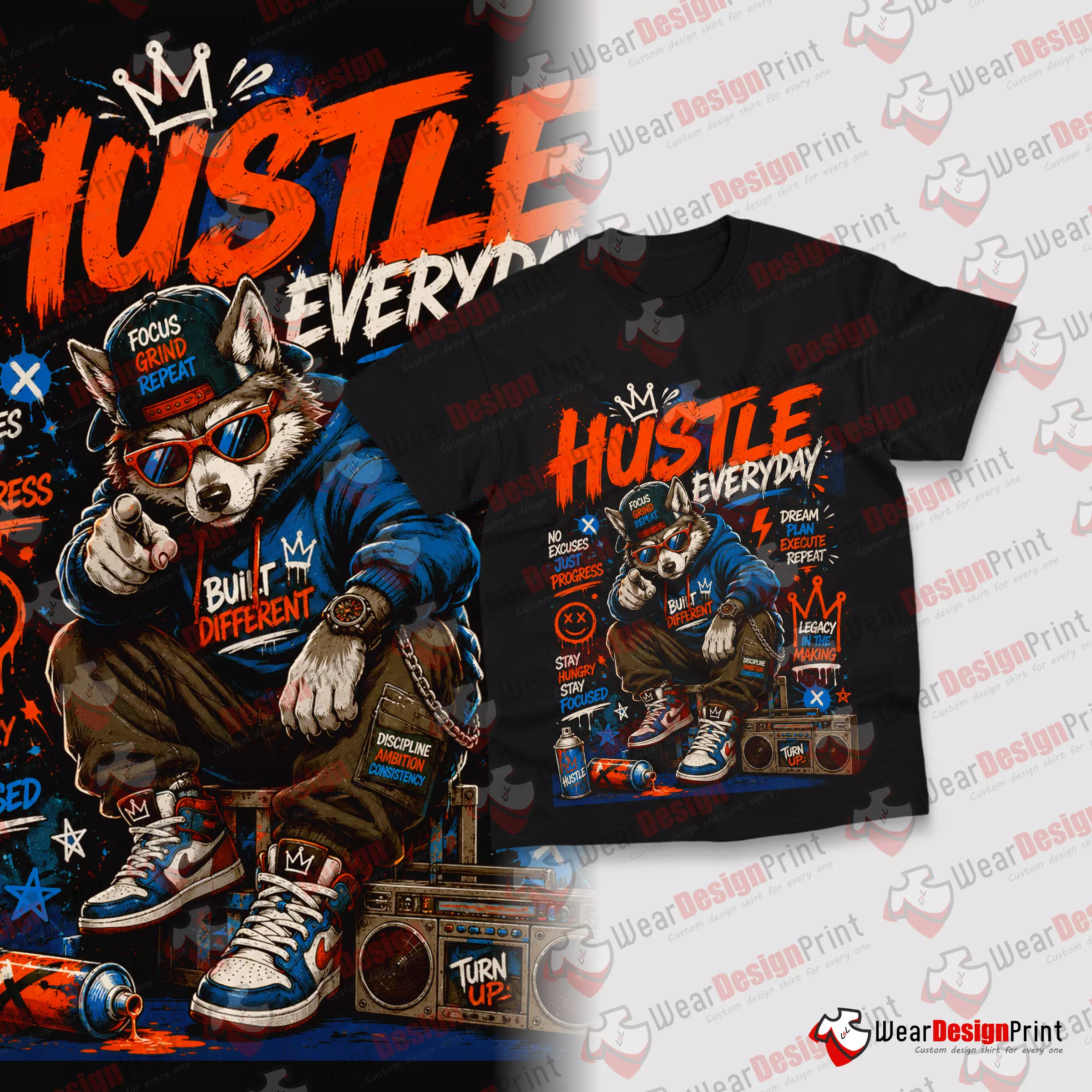 Hustle 9 Design PNG Ready — view 8