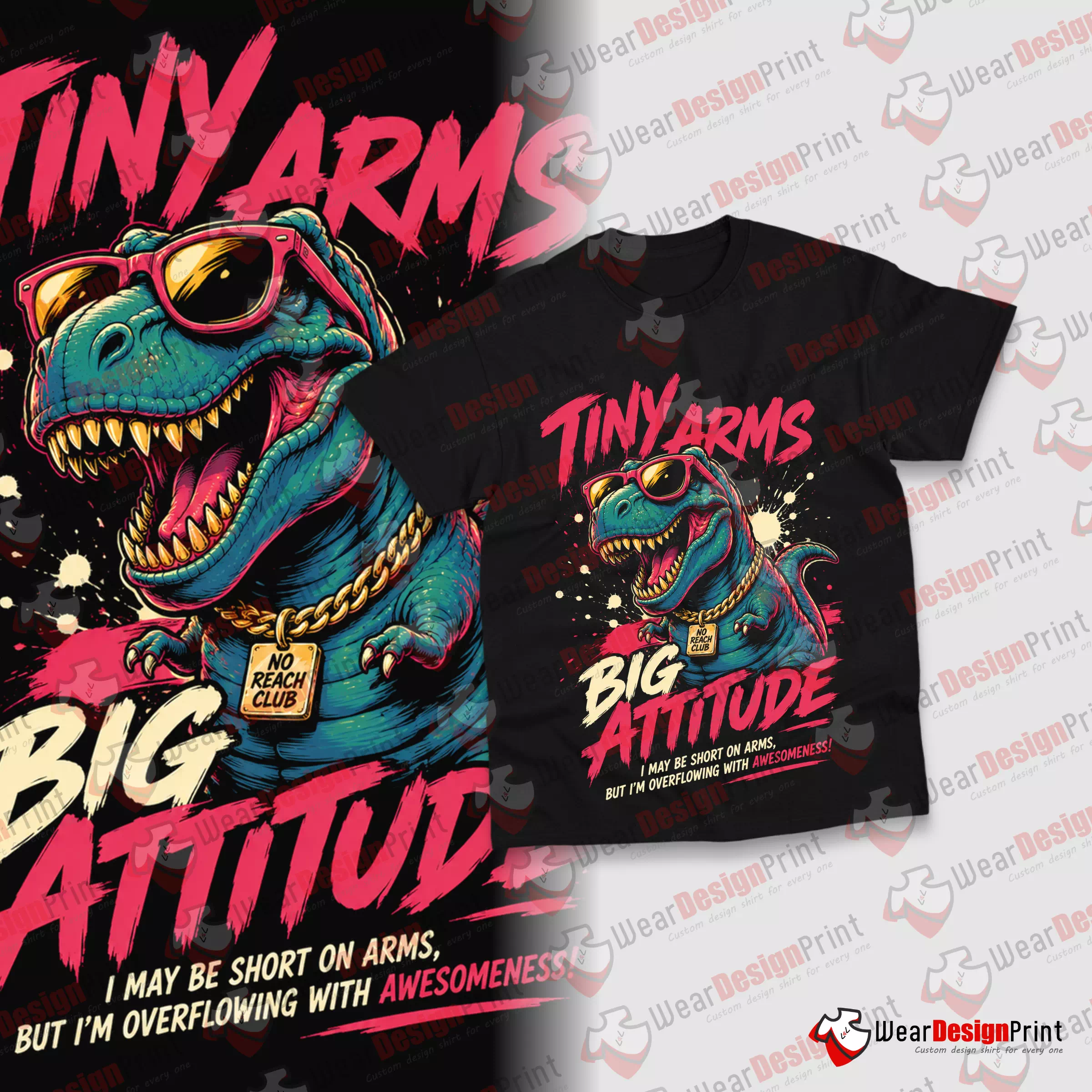 Dino with Quotes 3 Design PNG Ready