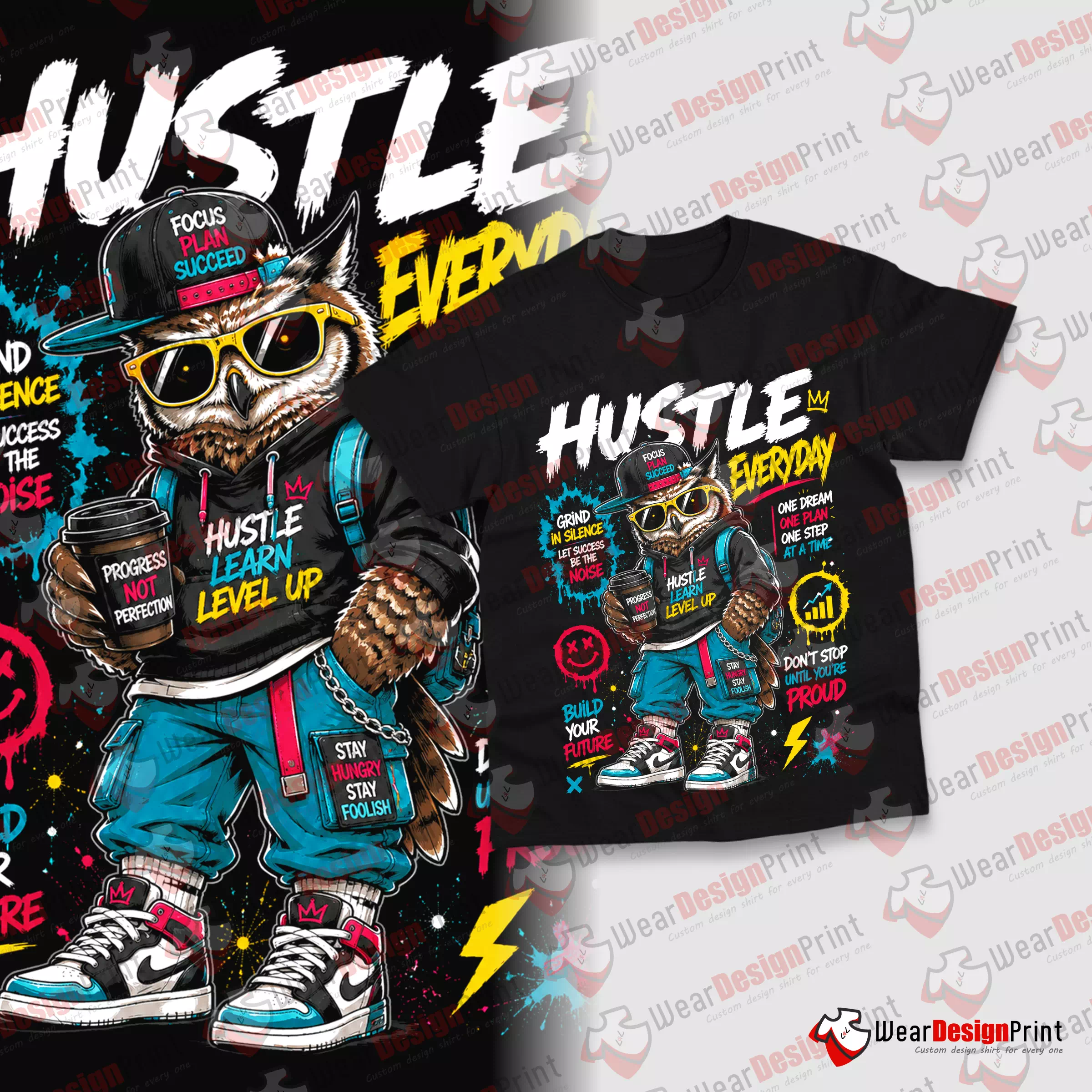 Hustle 9 Design PNG Ready — view 3