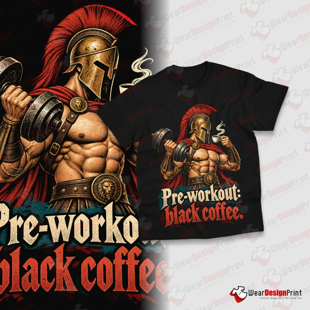 Warrior Gym Shirt Designs 15PCS PNG Bundle — view 2