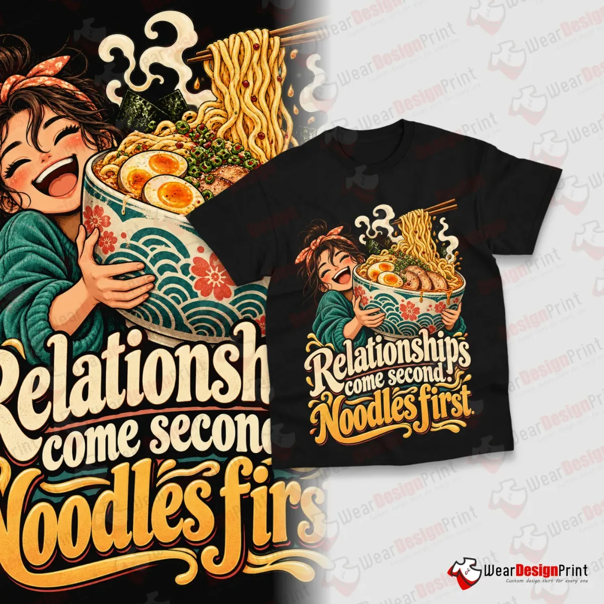 Noodle Lovers Shirt Designs 15PCS PNG Bundle — view 1