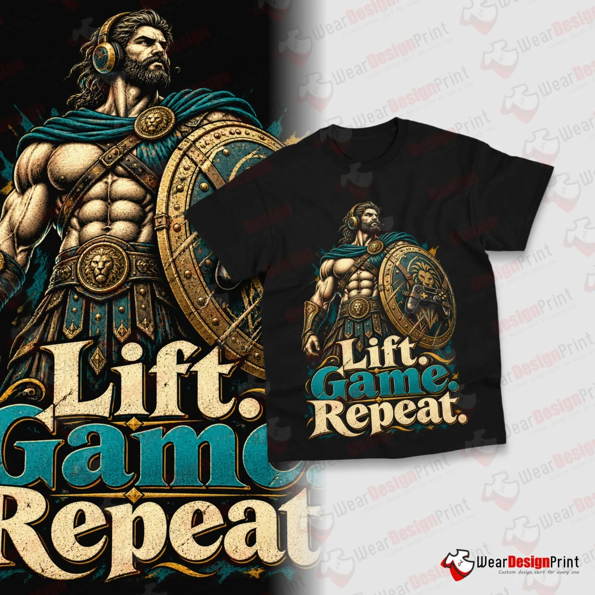 Warrior Gym Shirt Designs 15PCS PNG Bundle — view 3