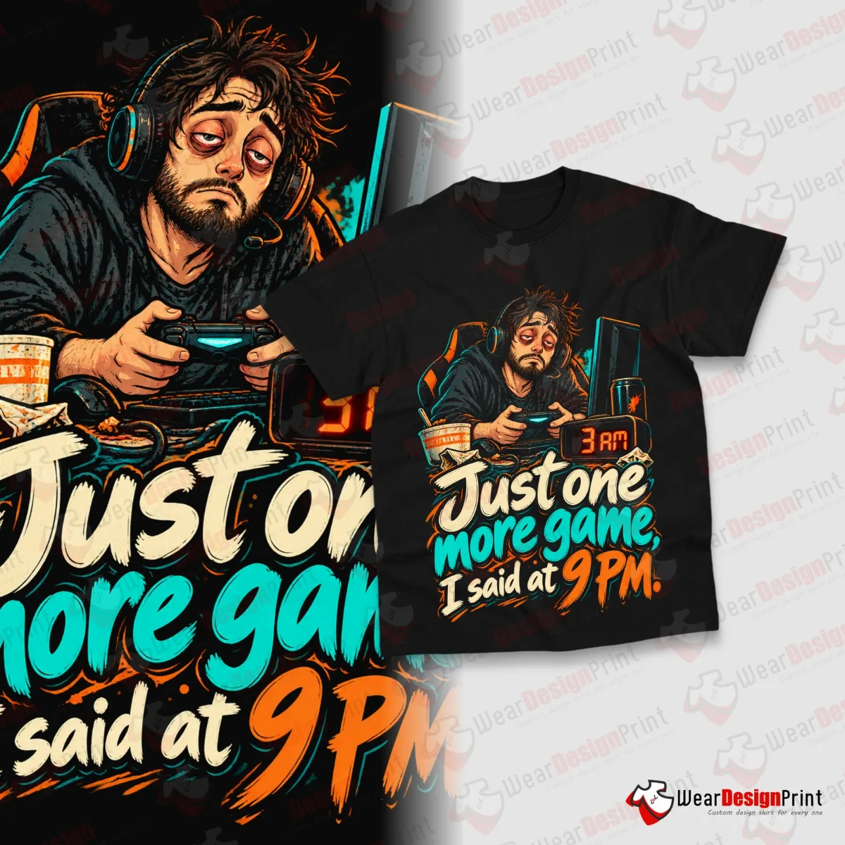 Funny Gamer Shirt Designs 20PCS PNG Bundle — view 3