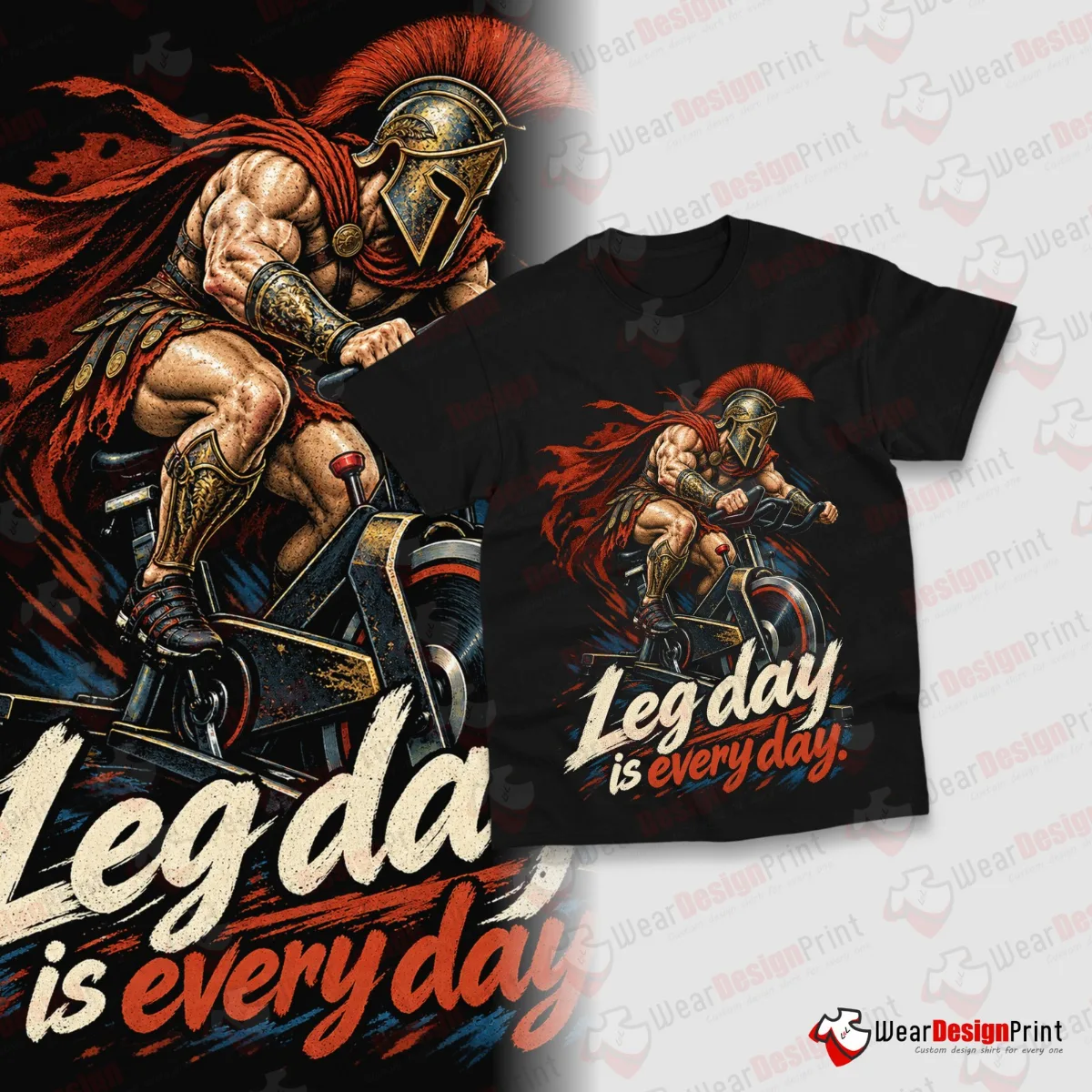 Warrior Gym Shirt Designs 15PCS PNG Bundle — view 4