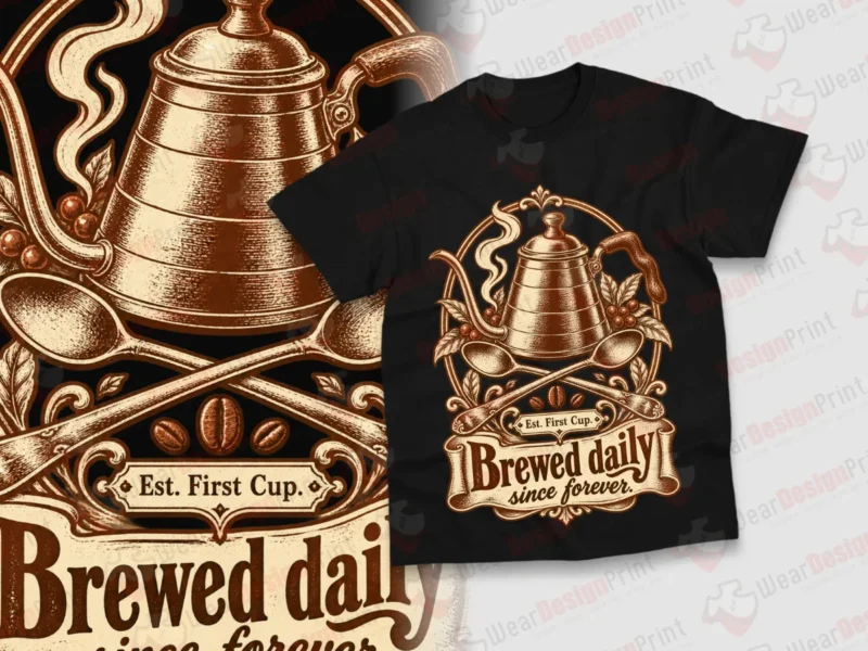 Coffee Lover Shirt Designs 5PCS PNG Bundle — view 3