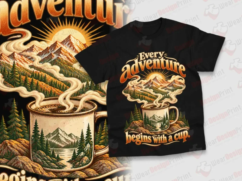 Coffee Lover Shirt Designs 5PCS PNG Bundle — view 2