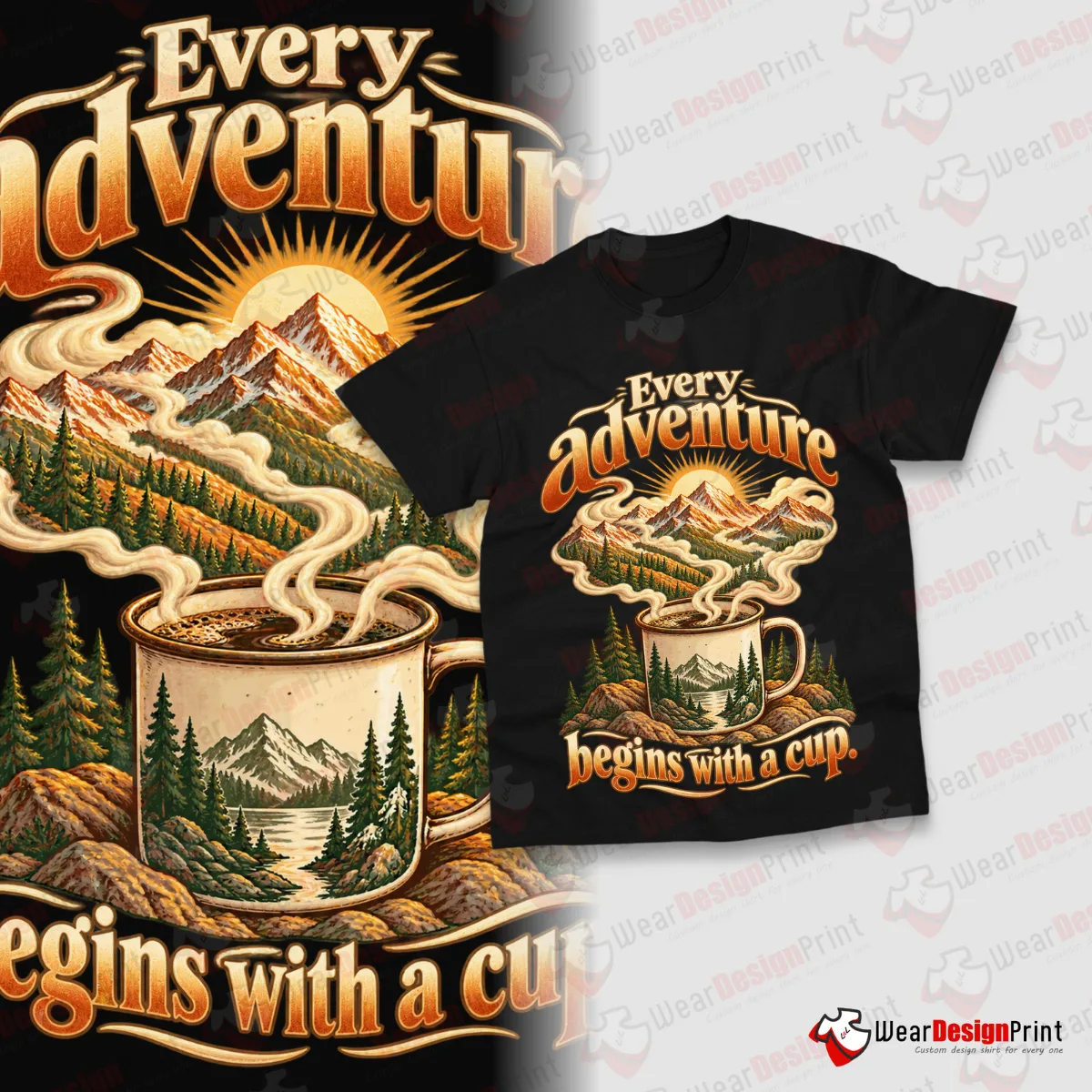 Coffee Lover Shirt Designs 5PCS PNG Bundle — view 2