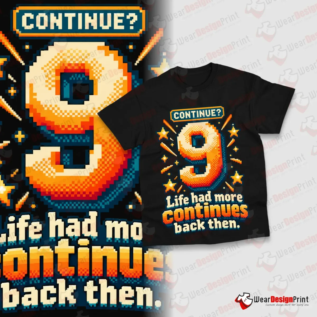 Retro Gaming Shirt Designs 17PCS PNG Bundle — view 5