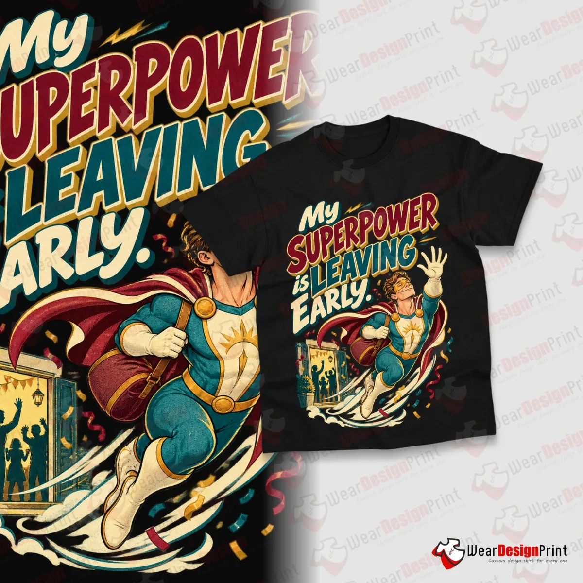 Funny Superhero Shirt Designs 20PCS PNG Bundle — view 6