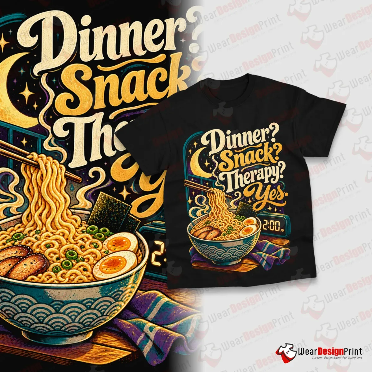 Noodle Lovers Shirt Designs 15PCS PNG Bundle — view 6