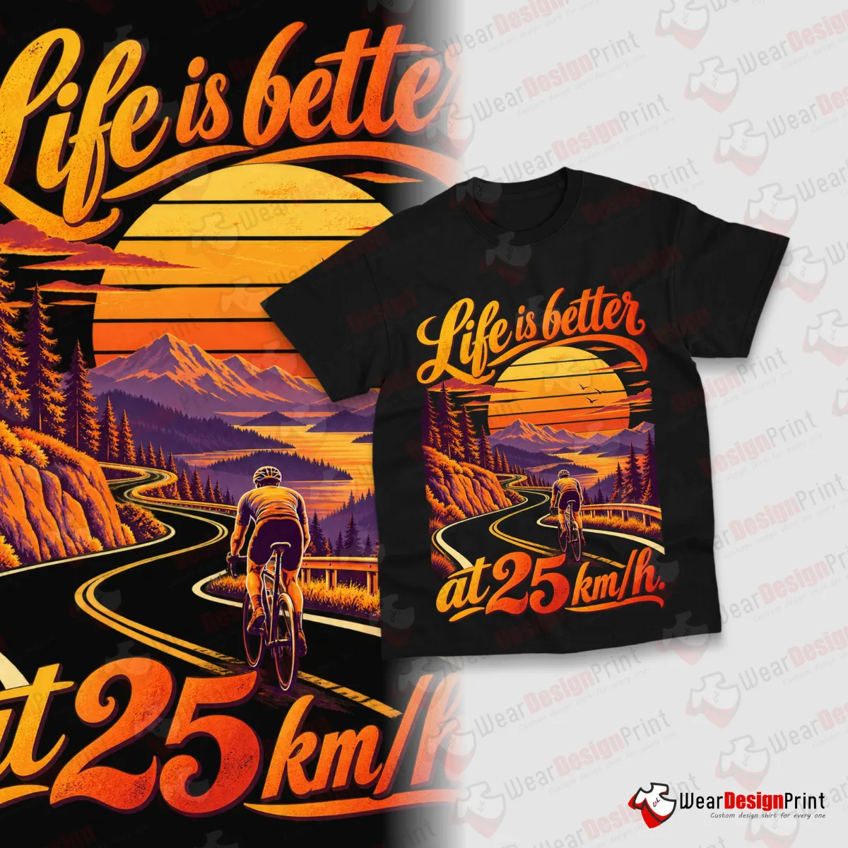 Cycling Shirt Designs 5PCS PNG Bundle — view 1