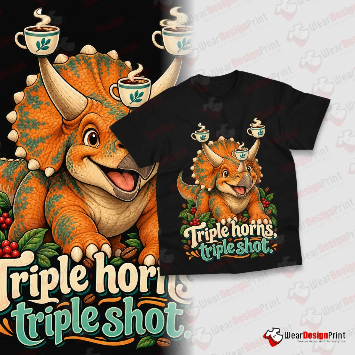 Dinosaur Coffee Shirt Designs 20PCS PNG Bundle — view 5