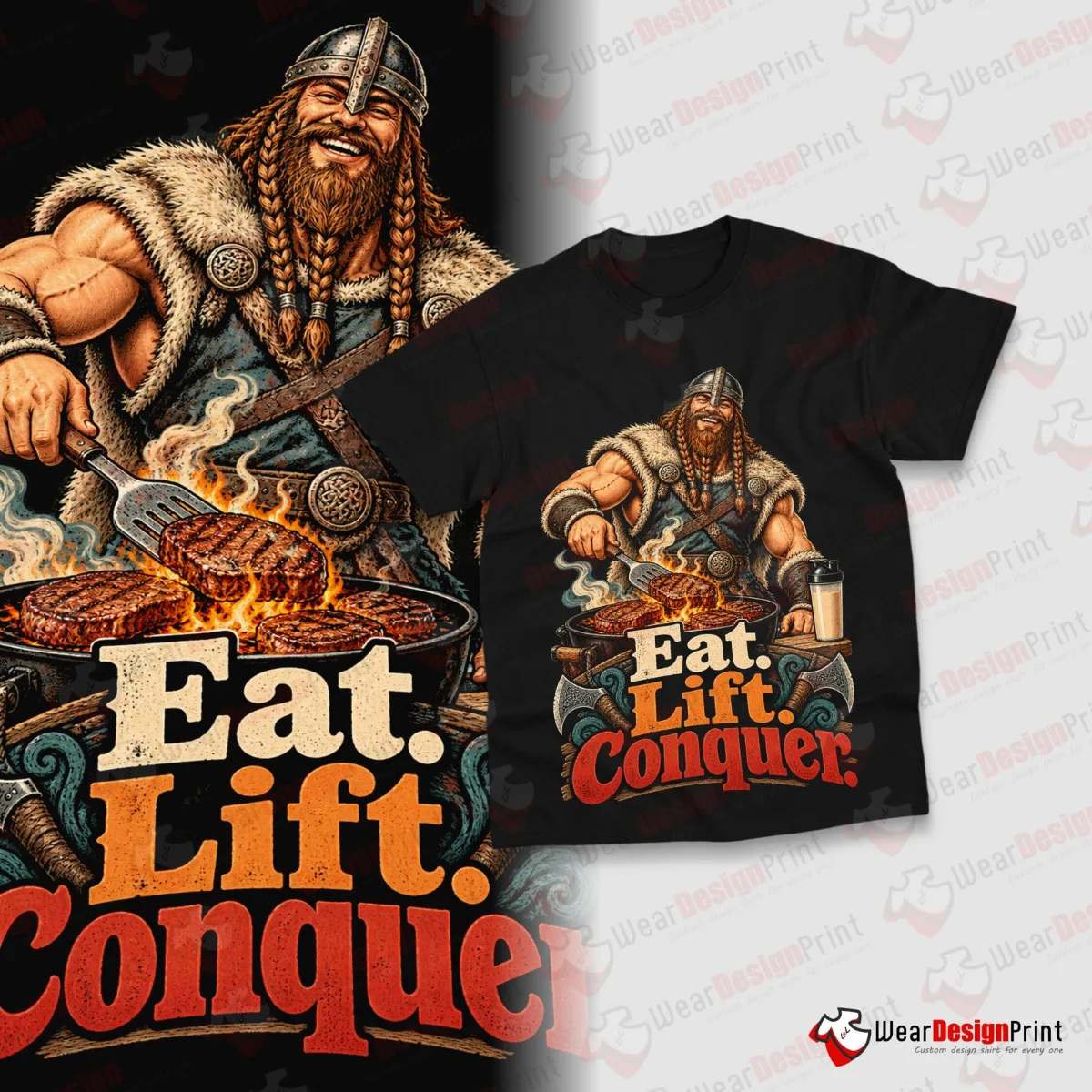 Warrior Gym Shirt Designs 15PCS PNG Bundle — view 7