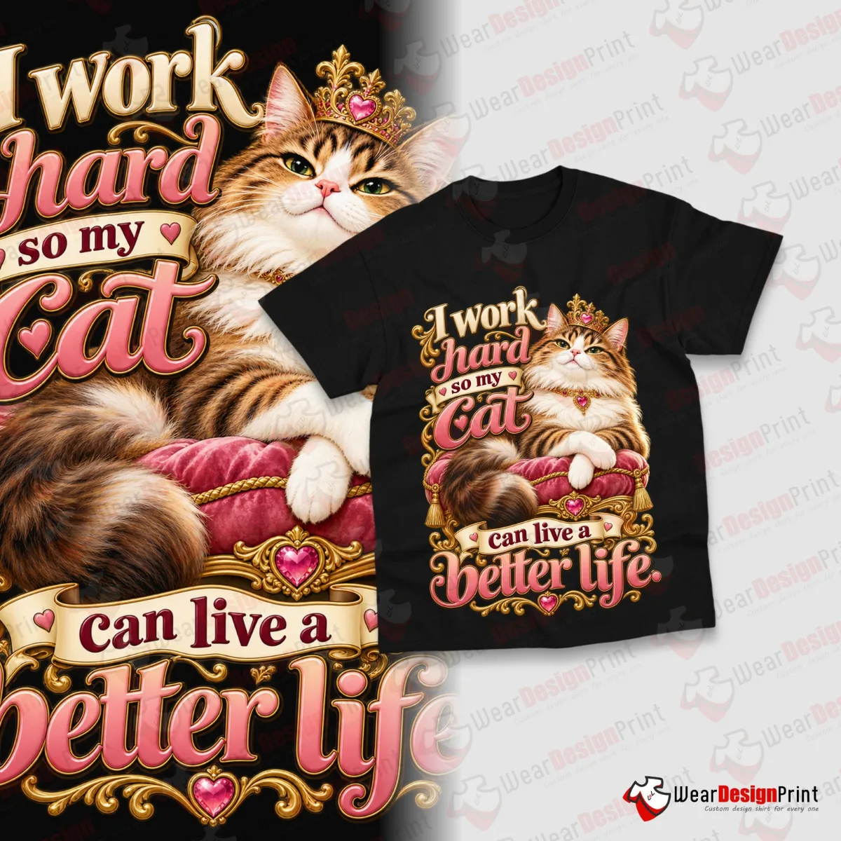 Funny Cat Shirt Designs 20PCS PNG Bundle — view 8