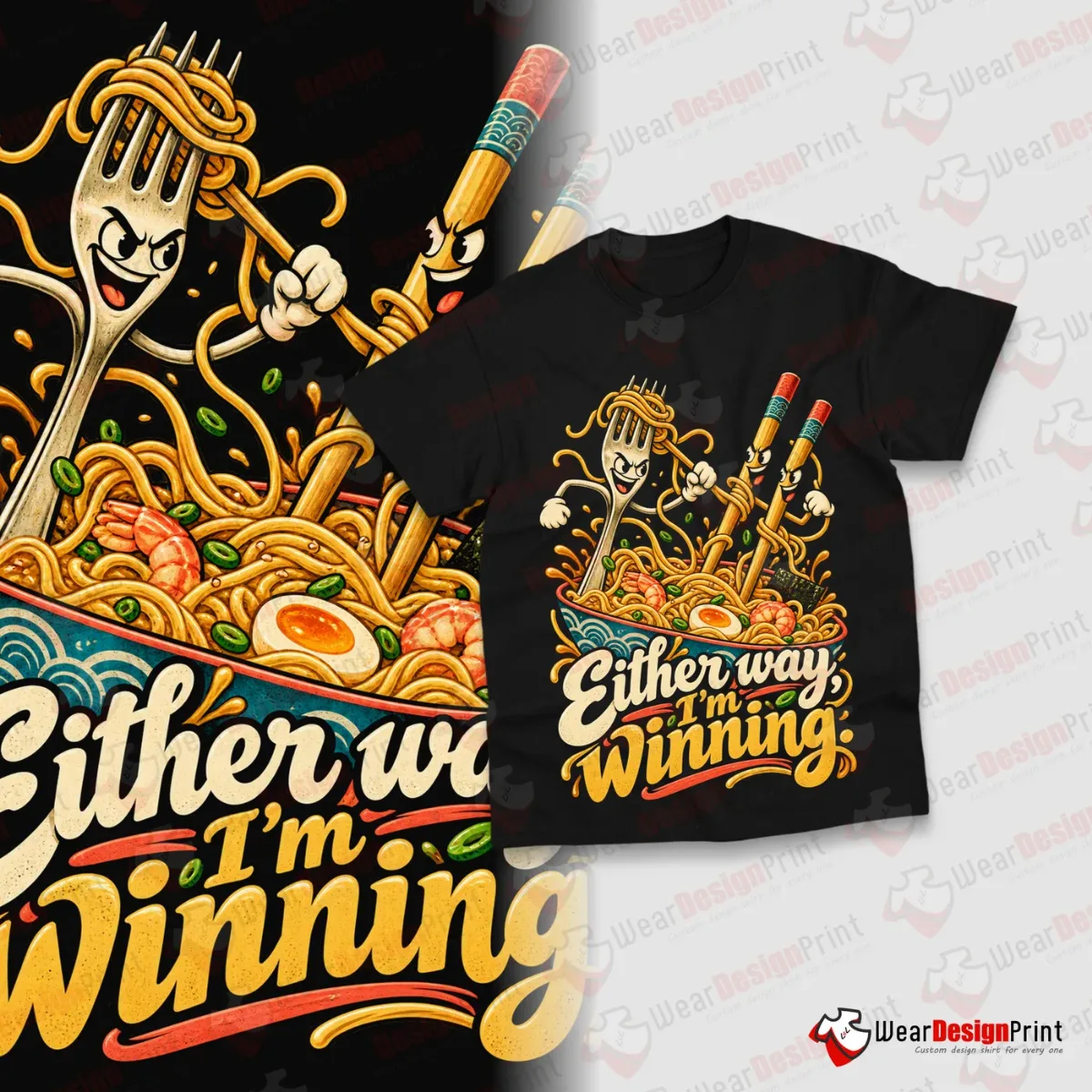 Noodle Lovers Shirt Designs 15PCS PNG Bundle — view 8