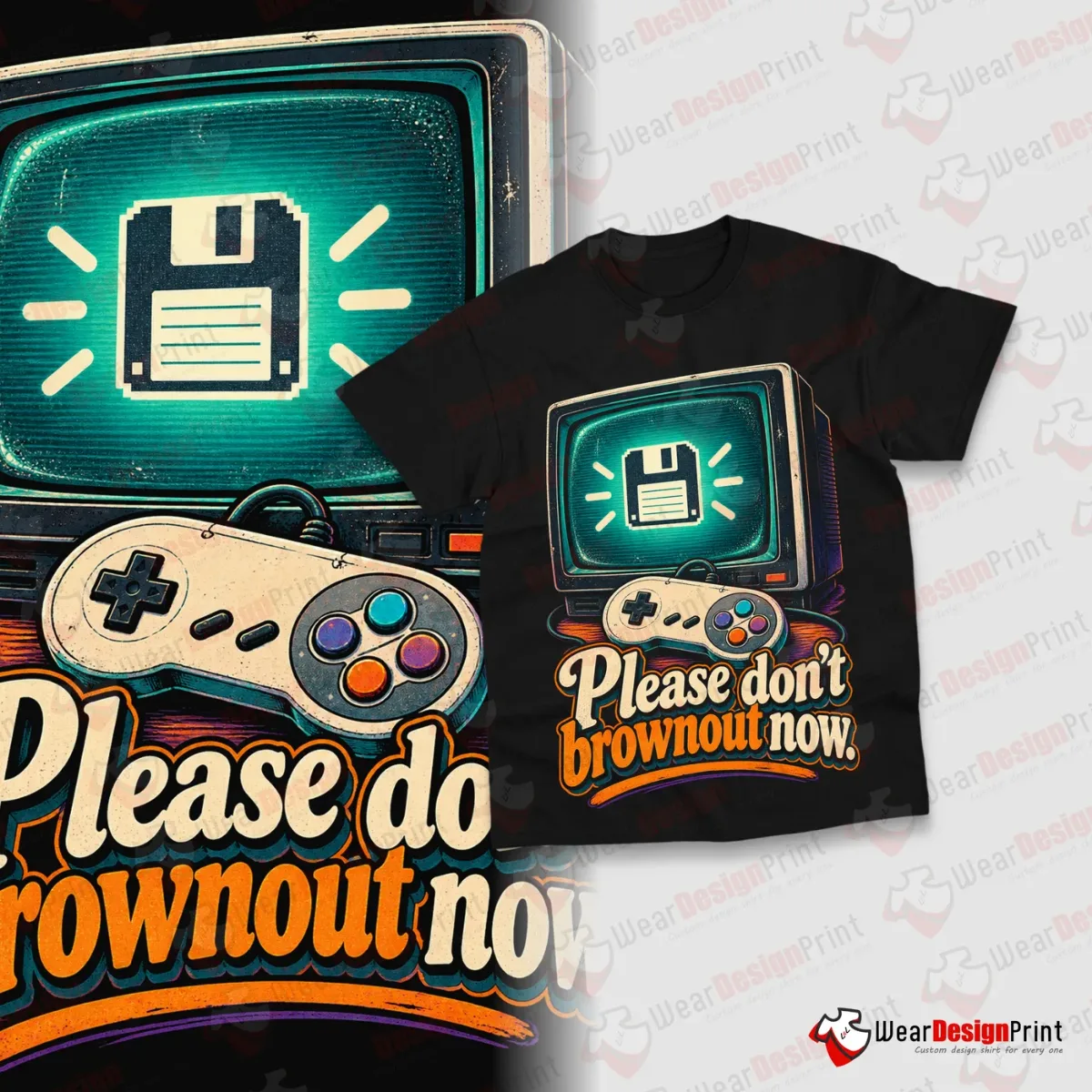 Retro Gaming Shirt Designs 17PCS PNG Bundle — view 7