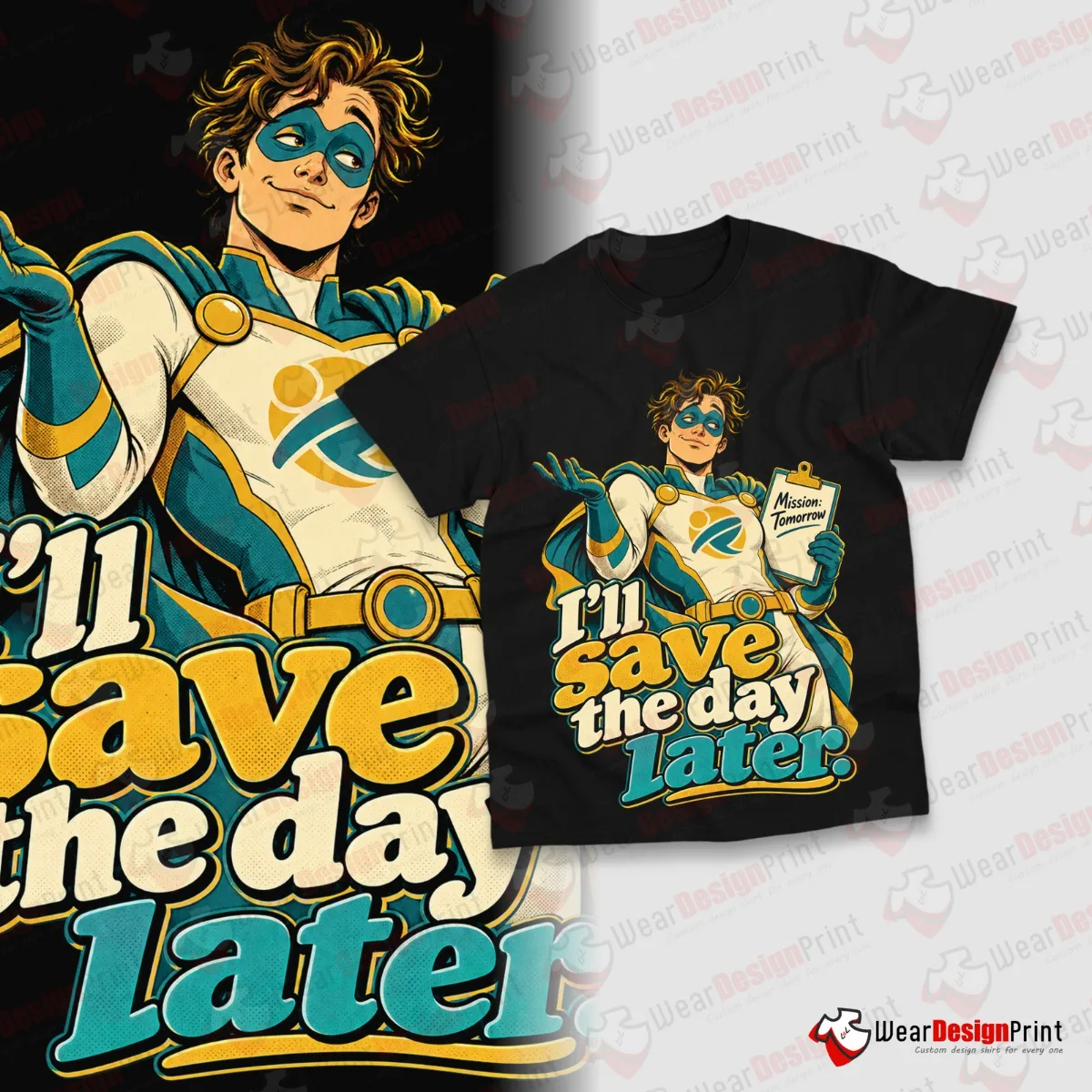 Funny Superhero Shirt Designs 20PCS PNG Bundle — view 8