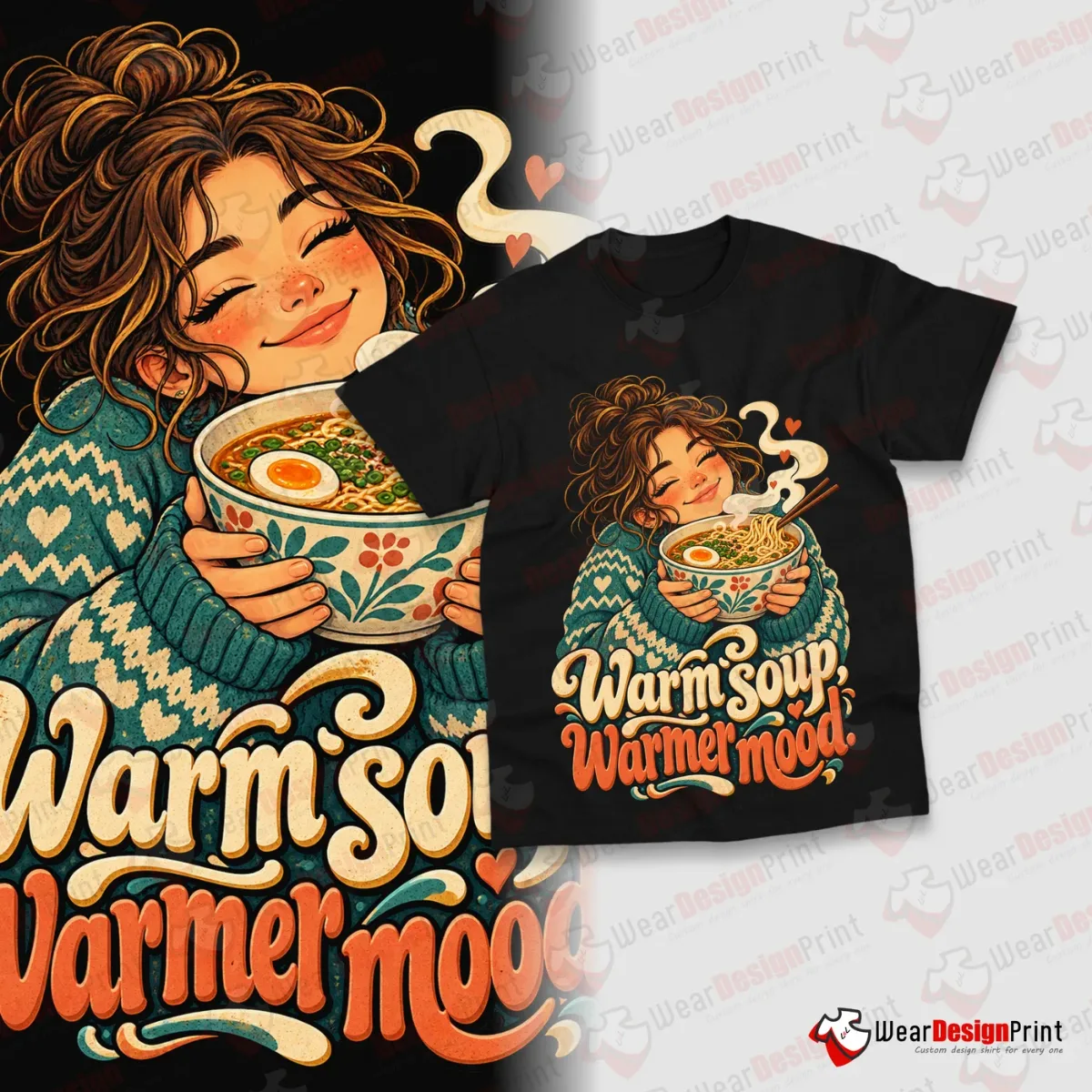 Noodle Lovers Shirt Designs 15PCS PNG Bundle — view 9