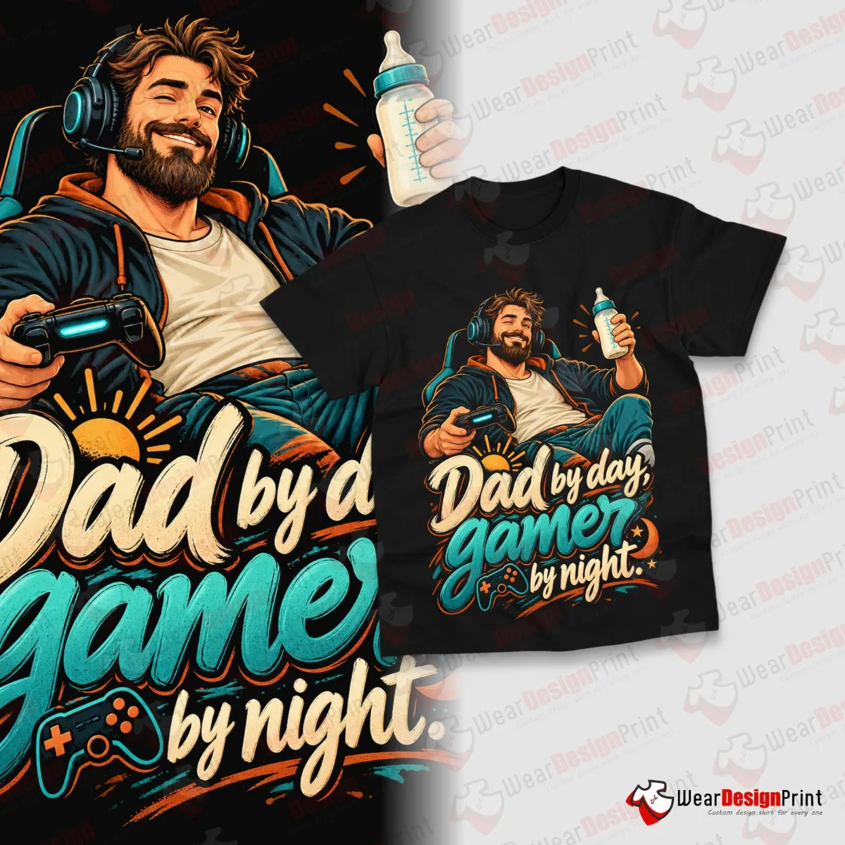 Funny Gamer Shirt Designs 20PCS PNG Bundle — view 9