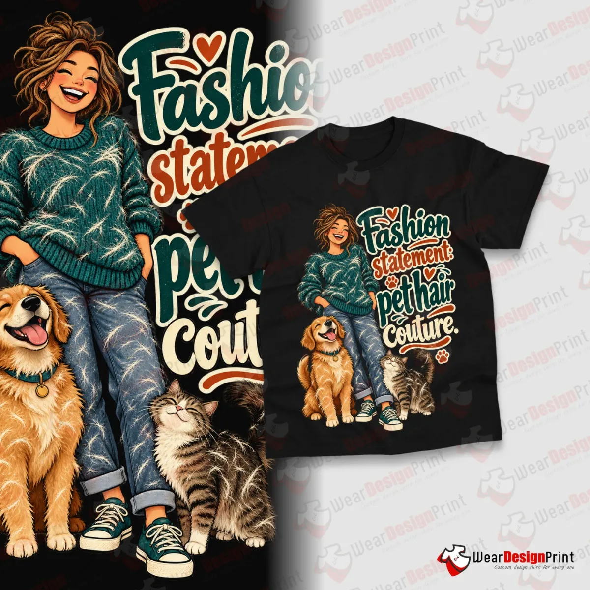 Dogs And Cats Shirt Designs 10PCS PNG Bundle — view 8