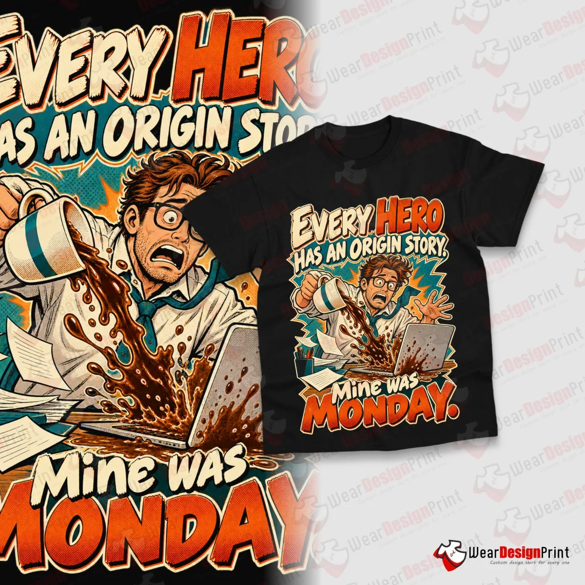 Funny Superhero Shirt Designs 20PCS PNG Bundle — view 9
