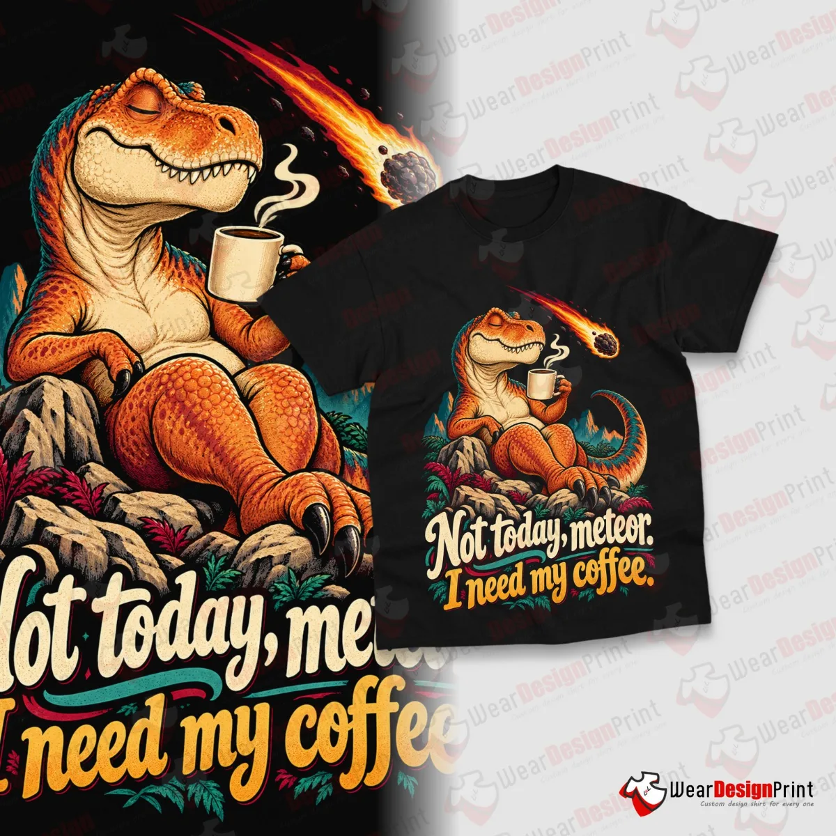 Dinosaur Coffee Shirt Designs 20PCS PNG Bundle — view 8