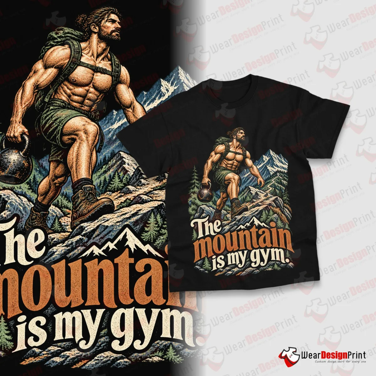 Warrior Gym Shirt Designs 15PCS PNG Bundle — view 10