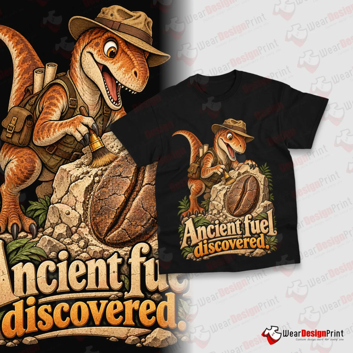 Dinosaur Coffee Shirt Designs 20PCS PNG Bundle — view 12