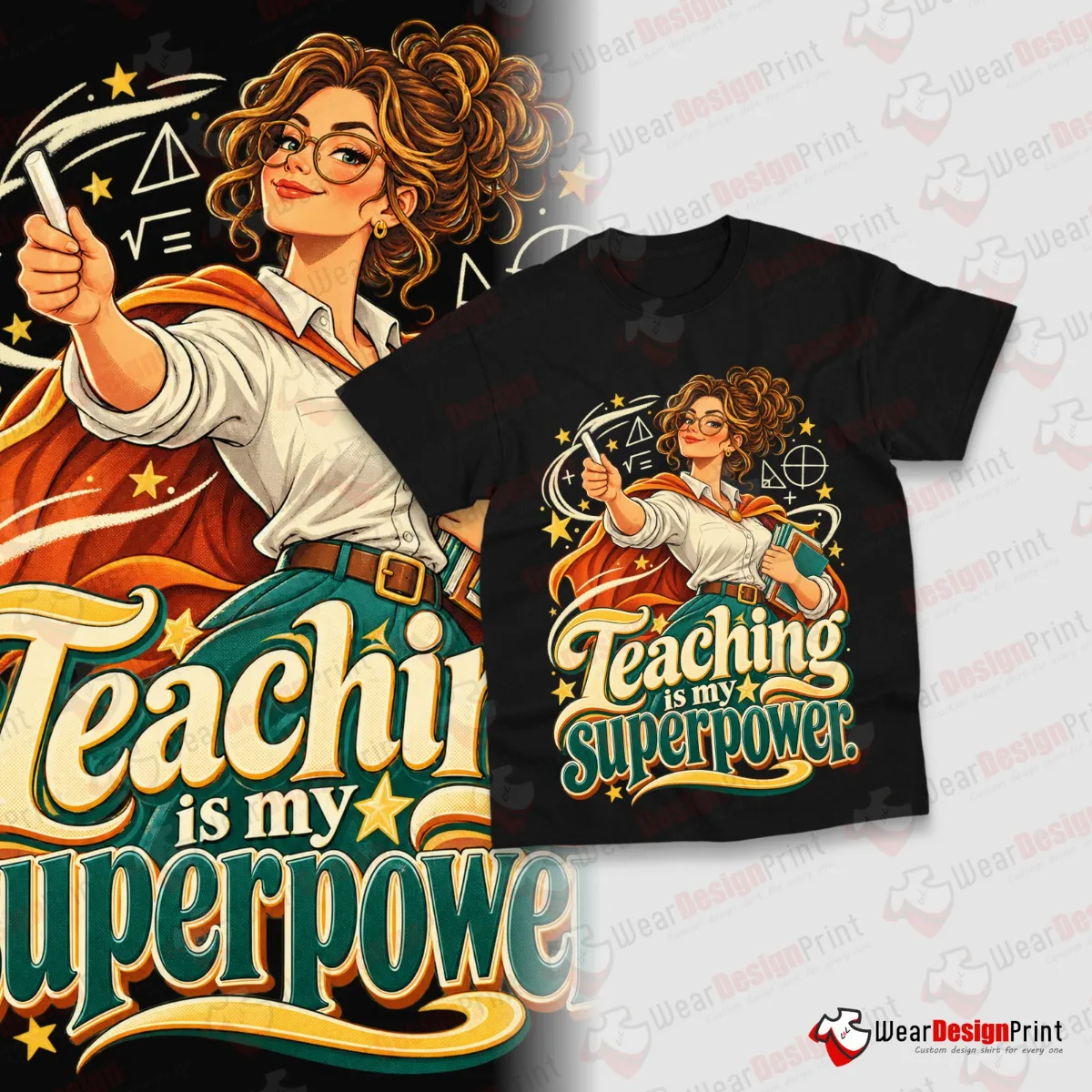 Funny Superhero Shirt Designs 20PCS PNG Bundle — view 13