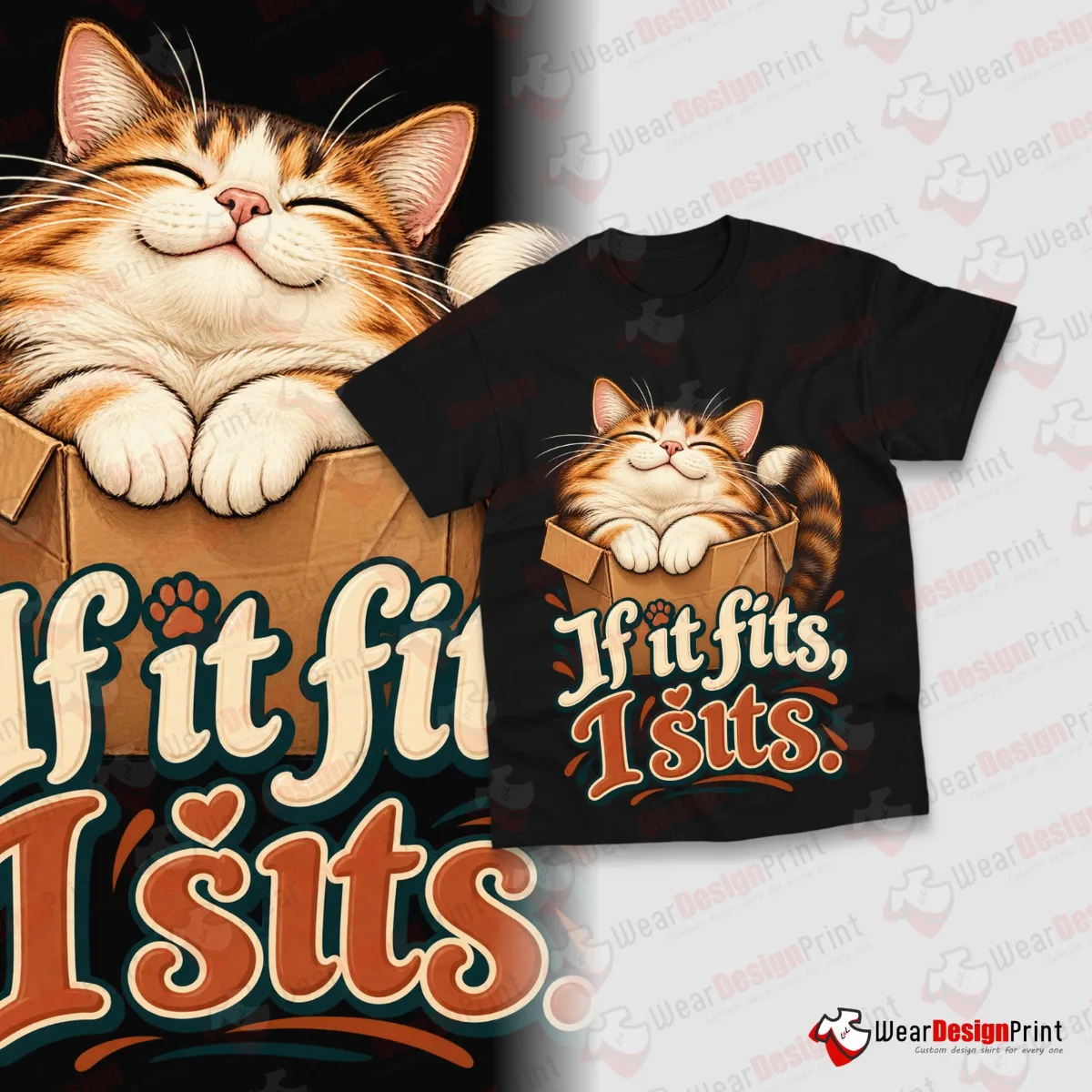 Funny Cat Shirt Designs 20PCS PNG Bundle — view 14
