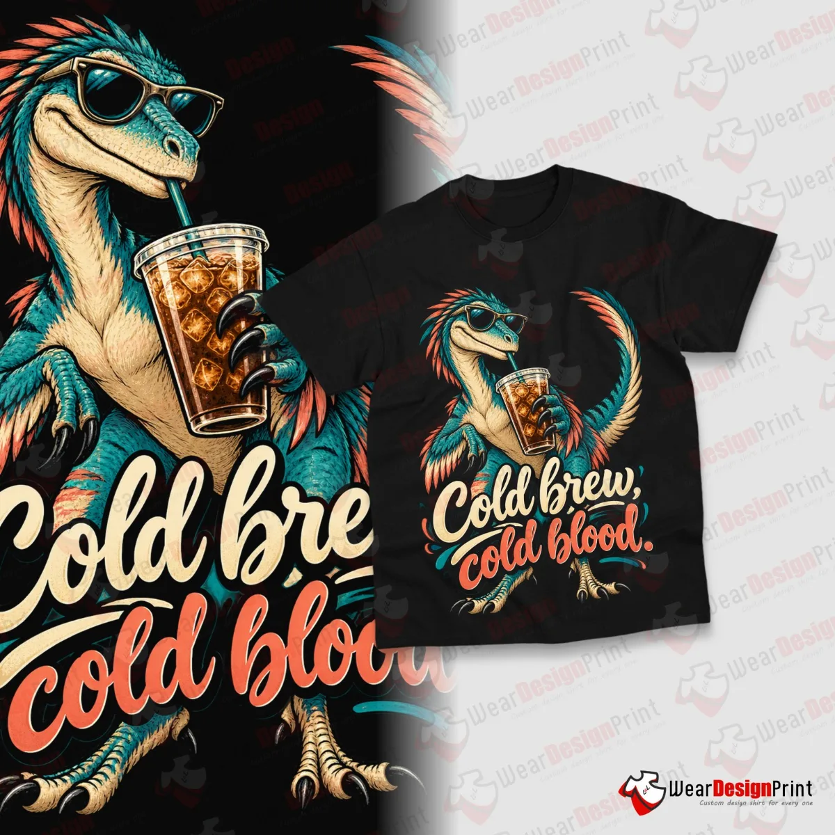 Dinosaur Coffee Shirt Designs 20PCS PNG Bundle — view 13