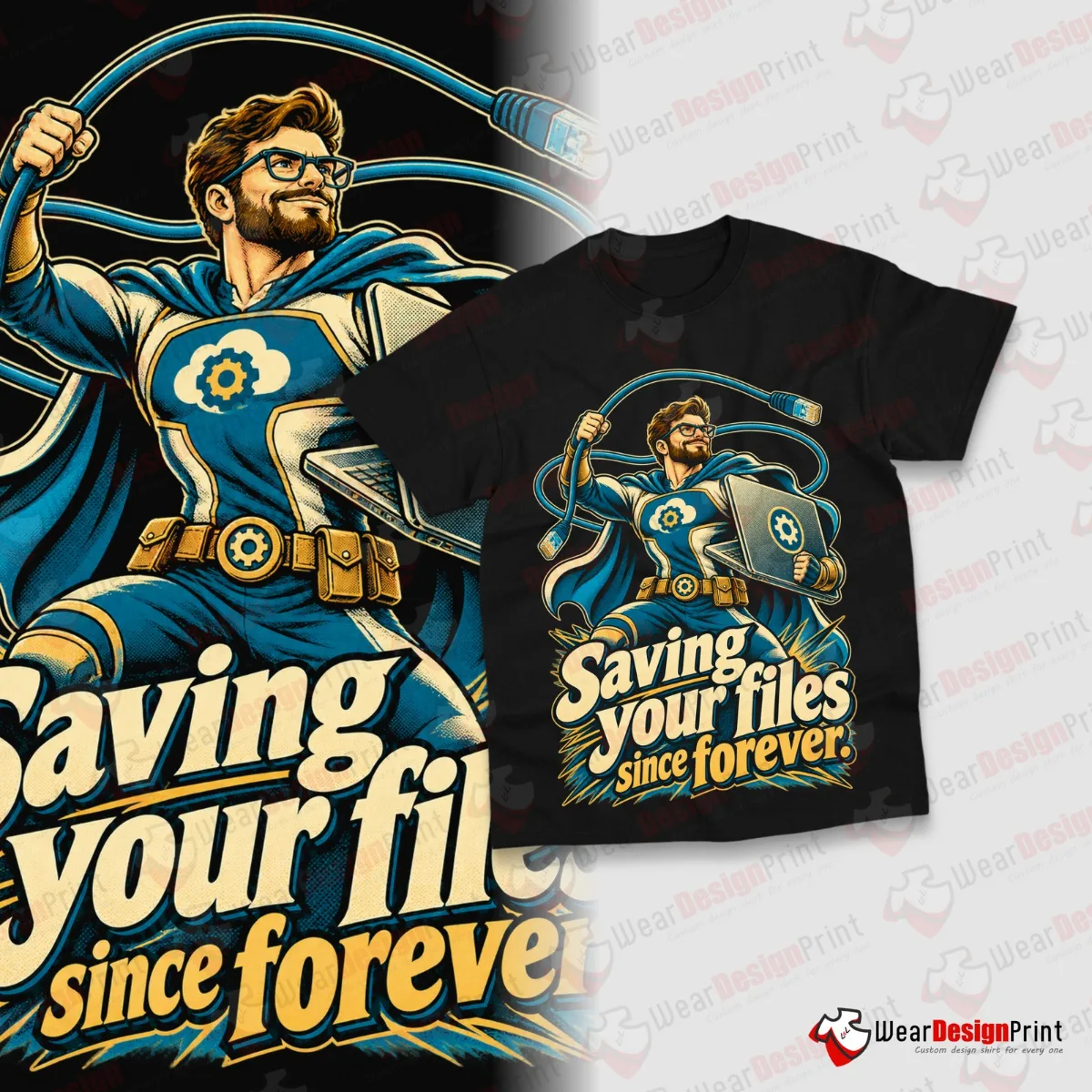 Funny Superhero Shirt Designs 20PCS PNG Bundle — view 14