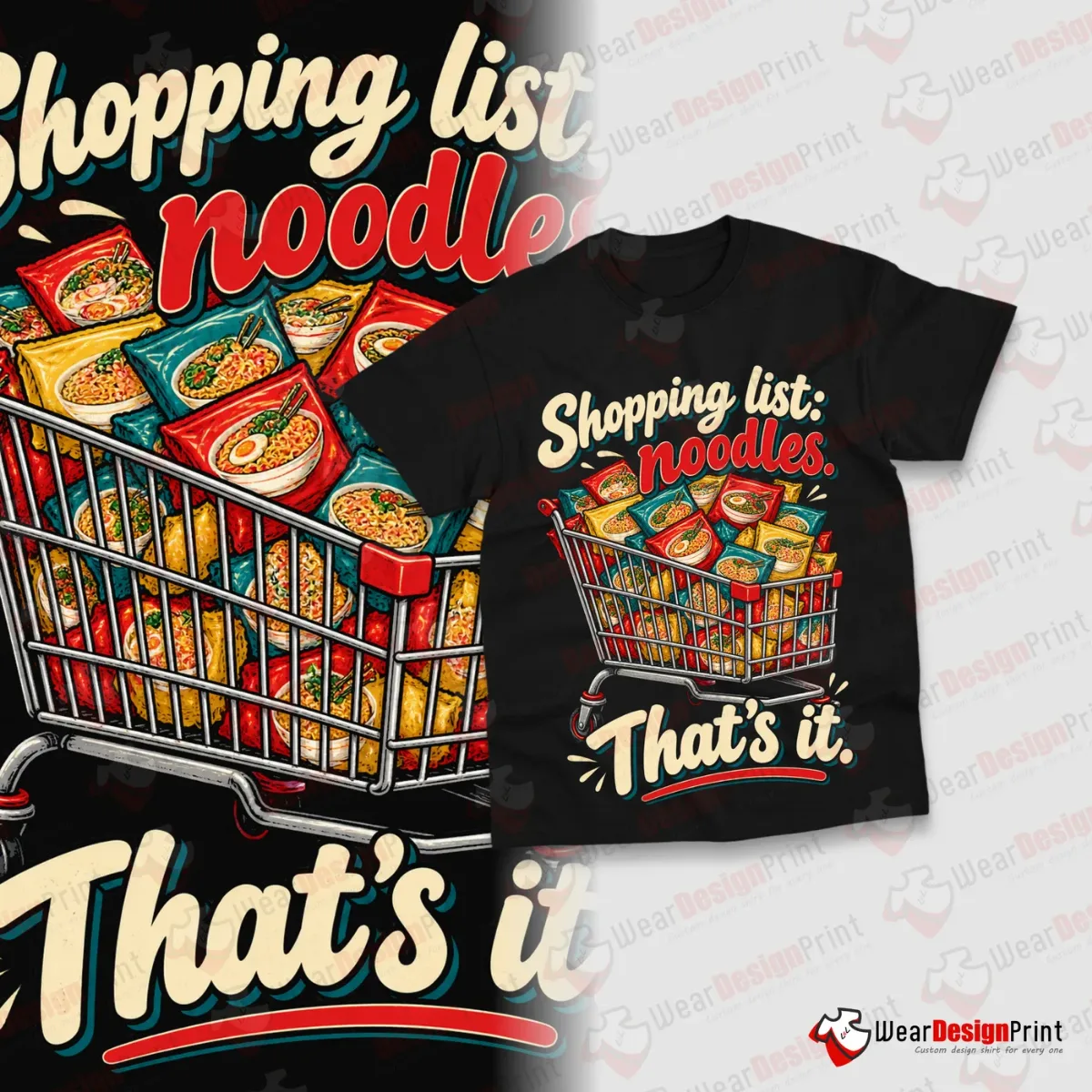 Noodle Lovers Shirt Designs 15PCS PNG Bundle — view 15