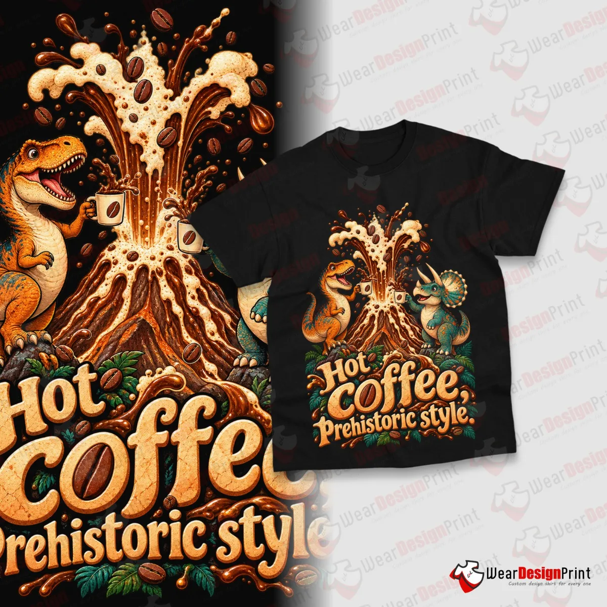 Dinosaur Coffee Shirt Designs 20PCS PNG Bundle — view 14