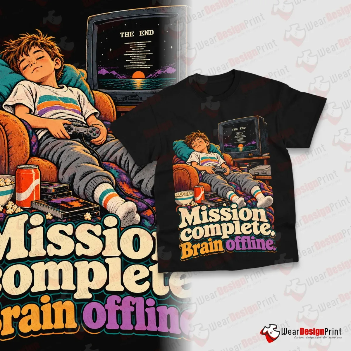 Retro Gaming Shirt Designs 17PCS PNG Bundle — view 17