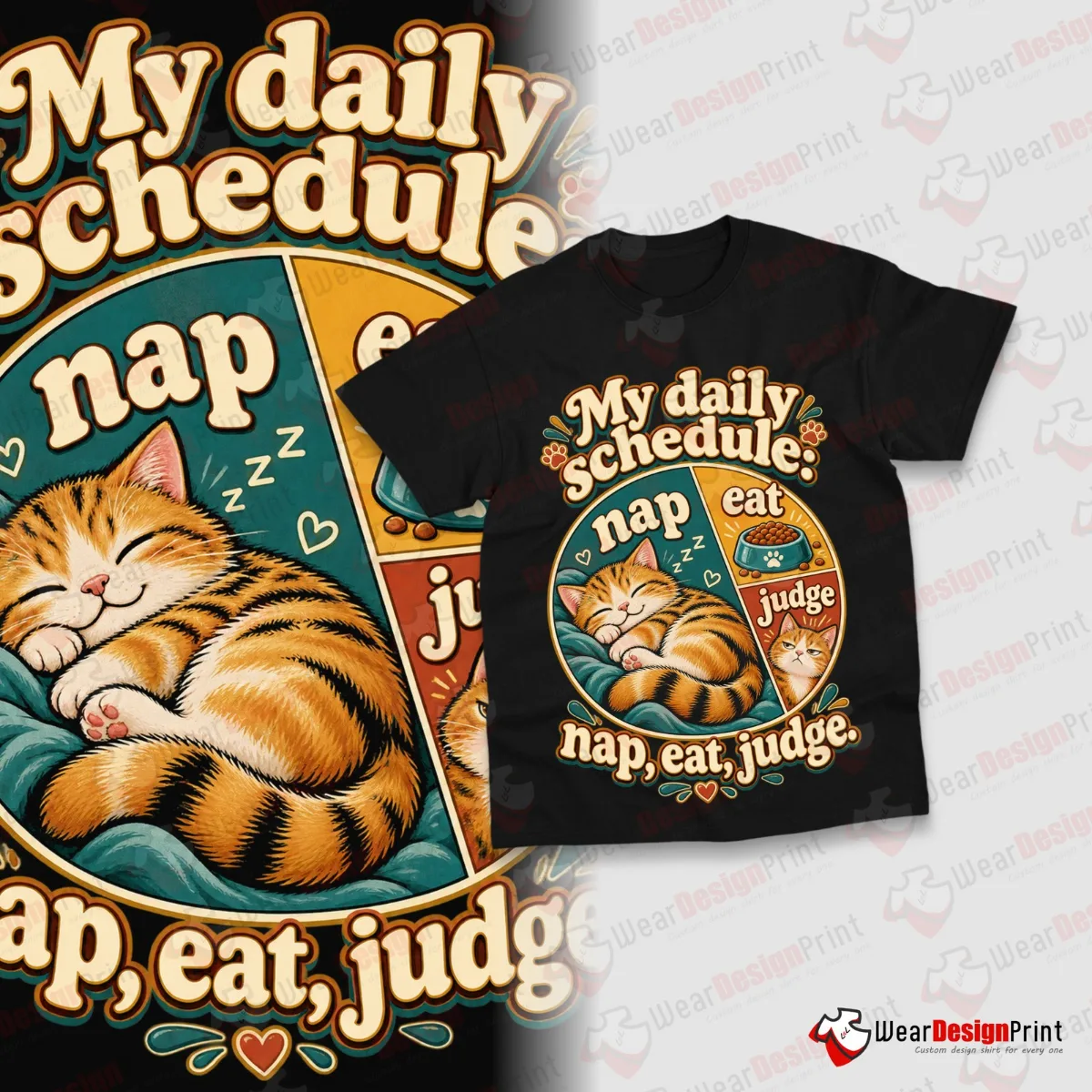 Funny Cat Shirt Designs 20PCS PNG Bundle — view 19