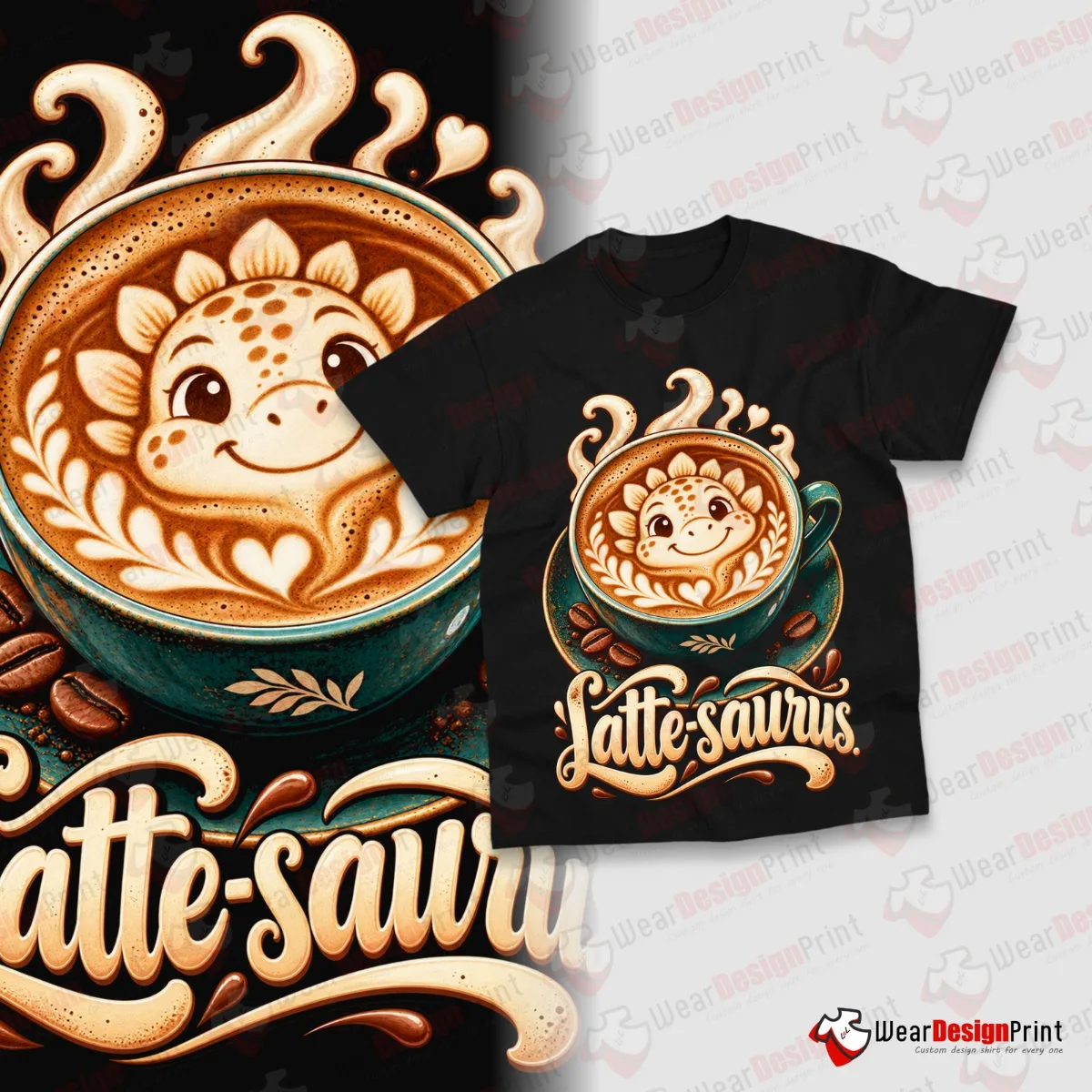 Dinosaur Coffee Shirt Designs 20PCS PNG Bundle — view 18
