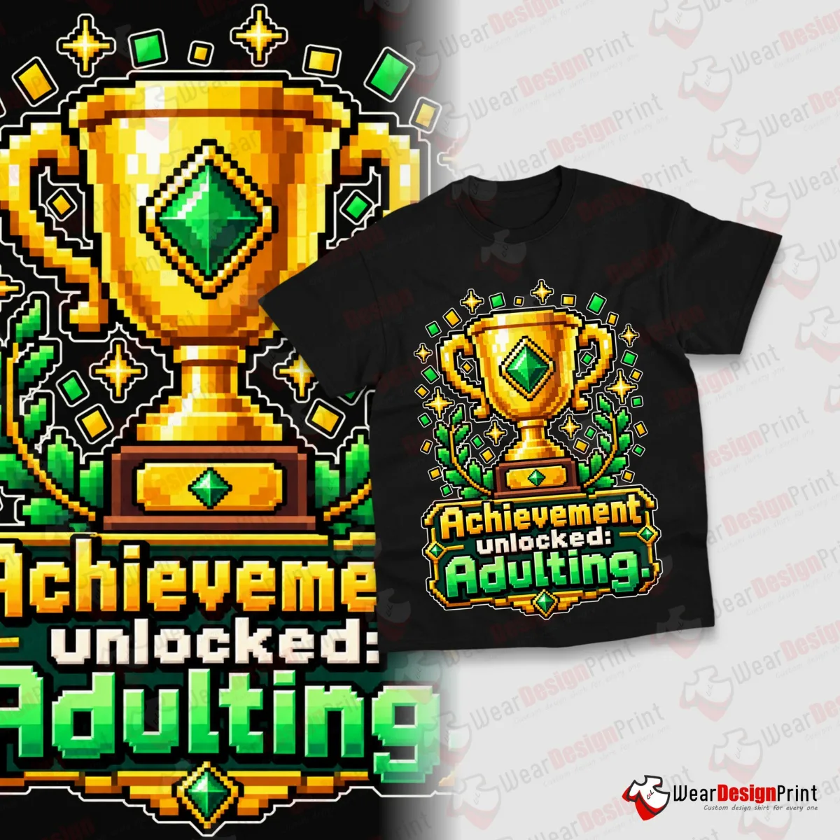 Pixel Art Kids Shirt Designs 16PCS PNG Bundle — view 1