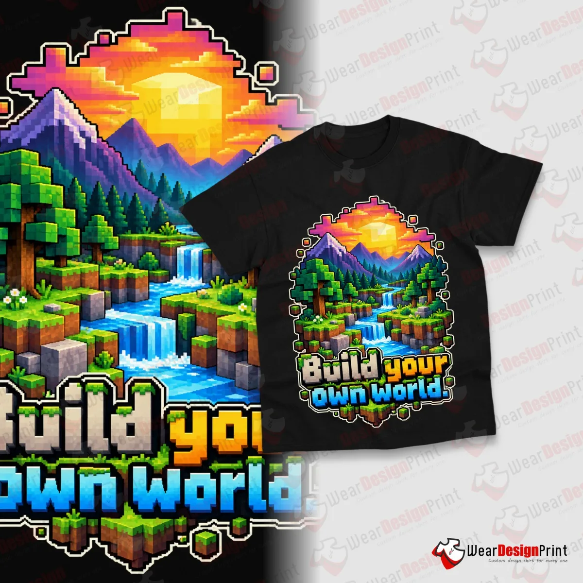 Pixel Art Kids Shirt Designs 16PCS PNG Bundle — view 5