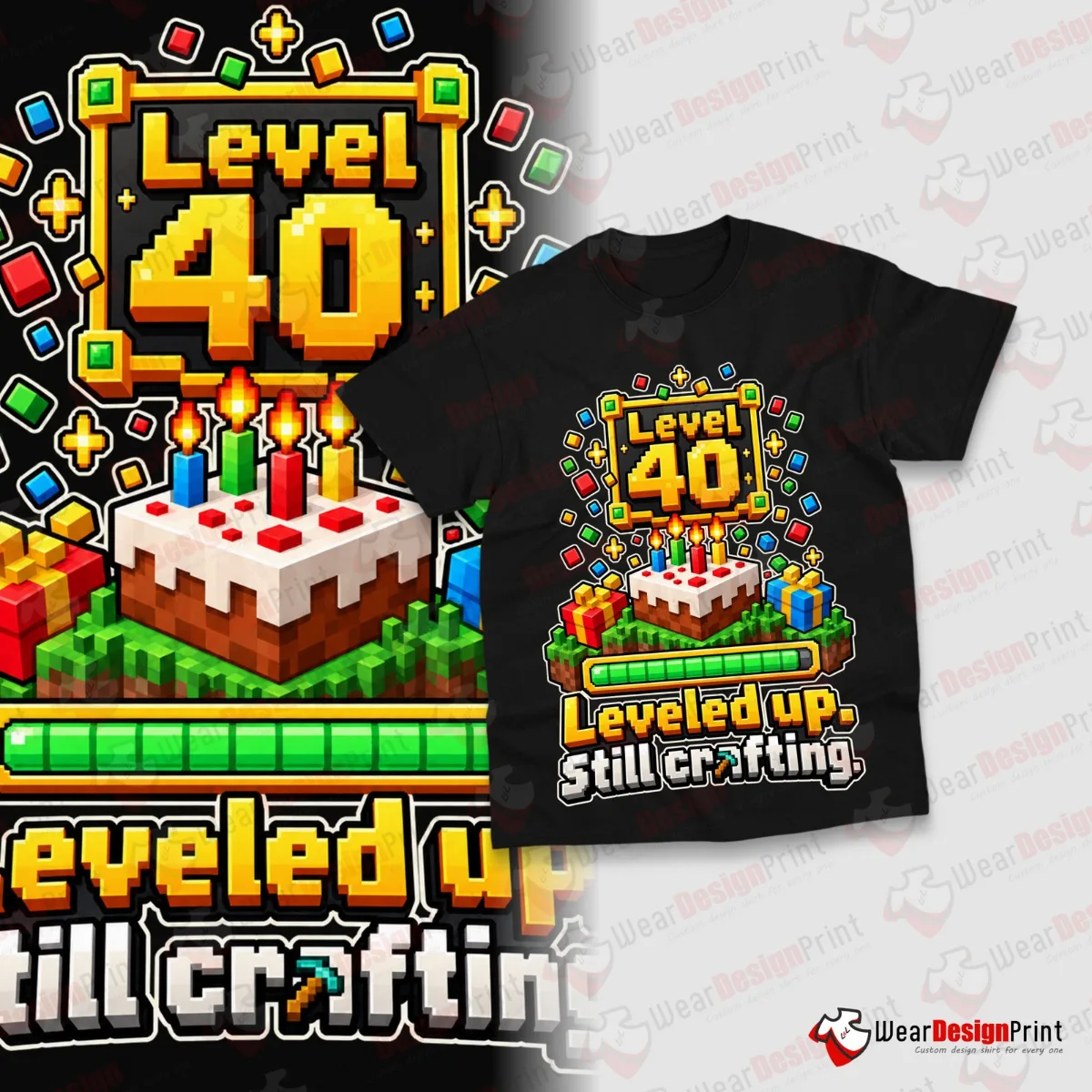 Pixel Art Kids Shirt Designs 16PCS PNG Bundle — view 7
